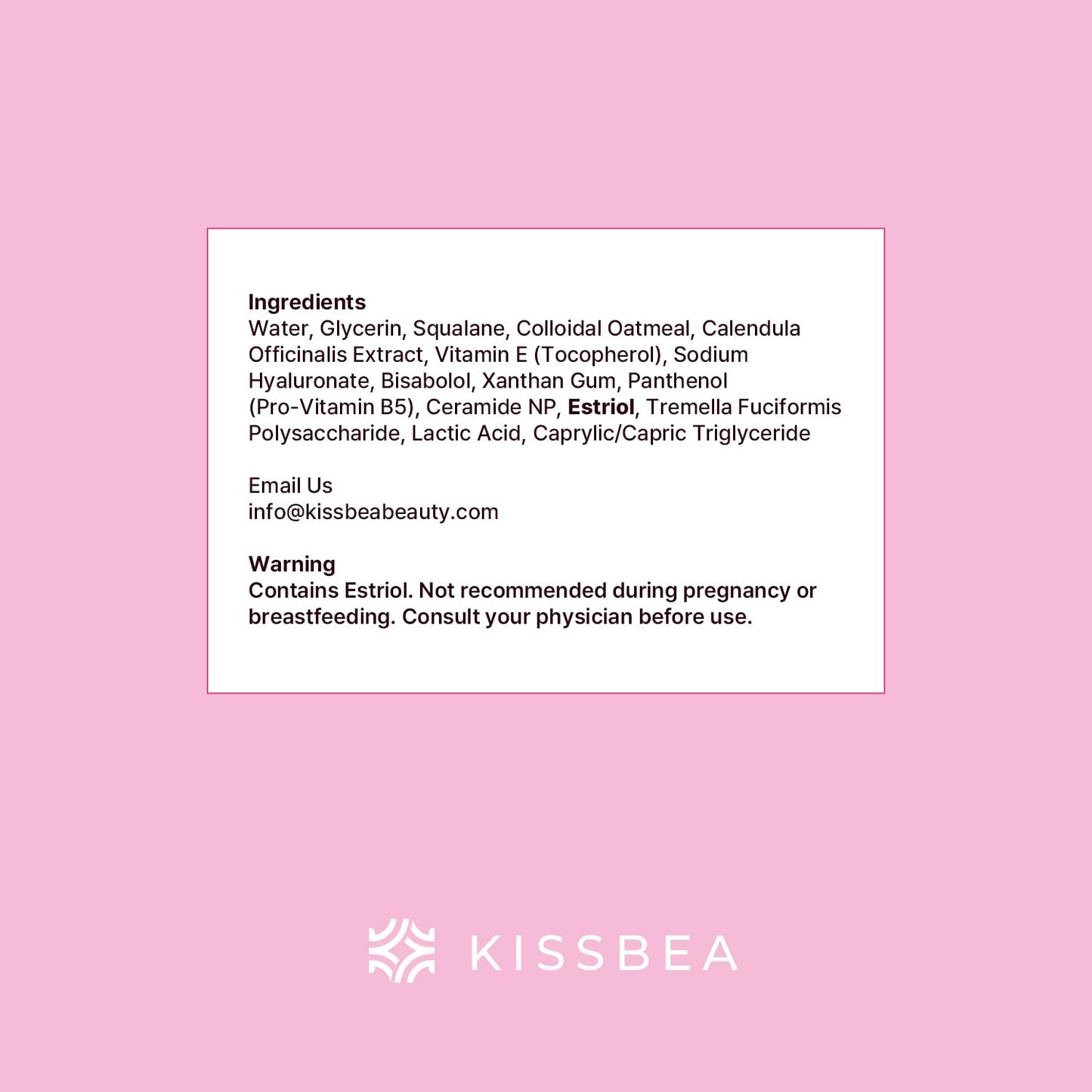 Kissbea Bioidentical Estrogen Cream - 1.06 oz