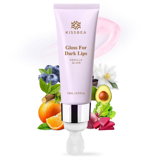Kissbea Vanilla Glow lip gloss for dark lips, 15 ml