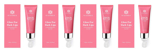 Kissbea Strawberry Lip Gloss 4-Pack – 4 × 15 ml tubes
